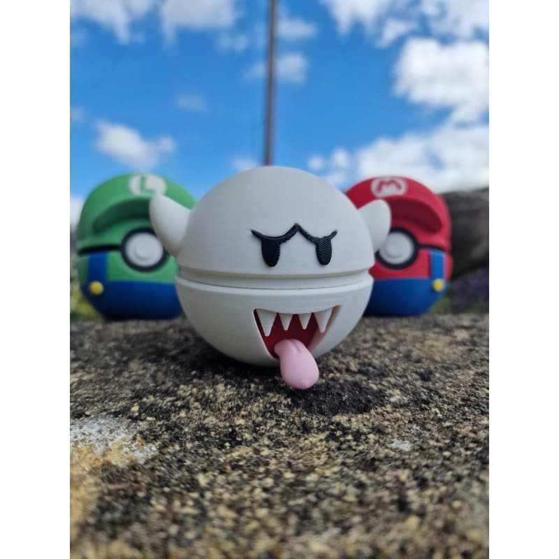 Pokébola temática Mario Bros 3D – Luigi, Mario, Boo, Wario e Yoshi Egg colecionáveis para fãs geek
