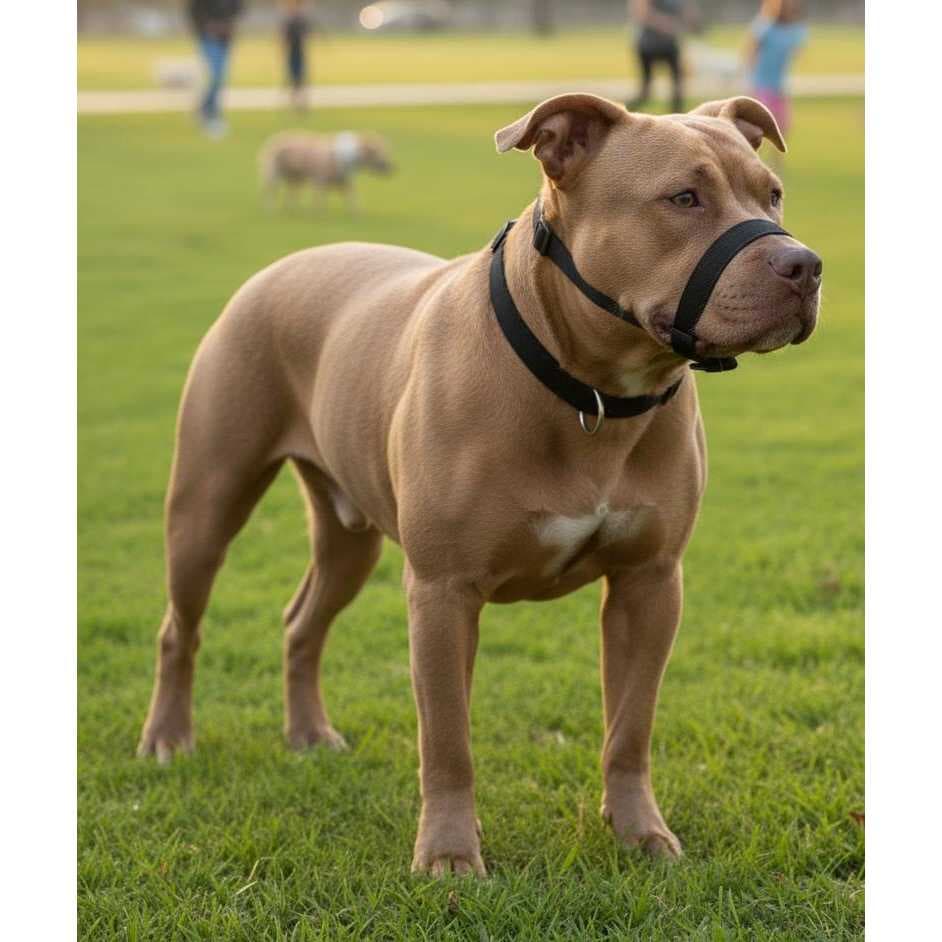 Focinheira Regulável de Nylon para Pit Bull