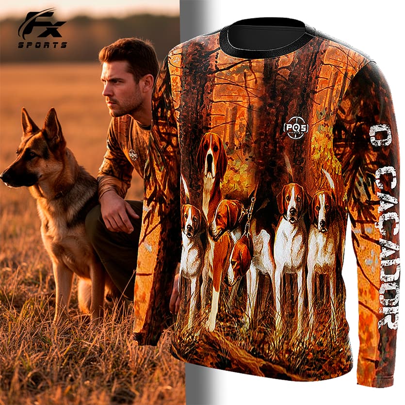 Camiseta/Caçador M/ L Camuflada Atirador Ref 10 Dryfit Uv50+