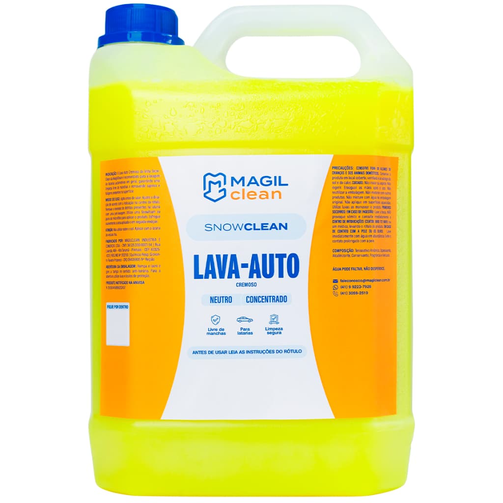 Shampoo Automotivo Cremoso Concentrado Carro Moto 5 Litros