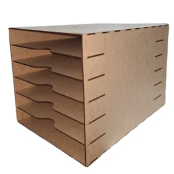 Organizador 23x23 Mini Estante Mdf Escritório Radiestesia - 6 compartimentos