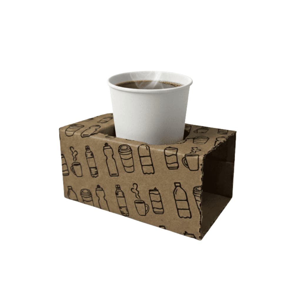 Kit 200 Porta Copos De Papelão Bebidas Descartáveis Delivery