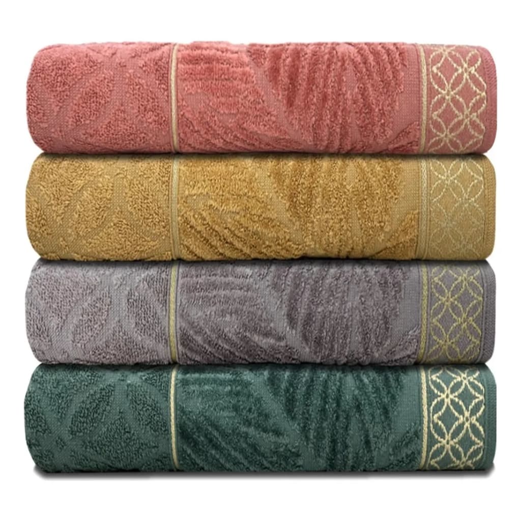 Kit/Jogo 4 Toalhas de Banho Nativa Appel Felpuda Alta Absorção Macia Grossa Algodão Premium 420g/m²