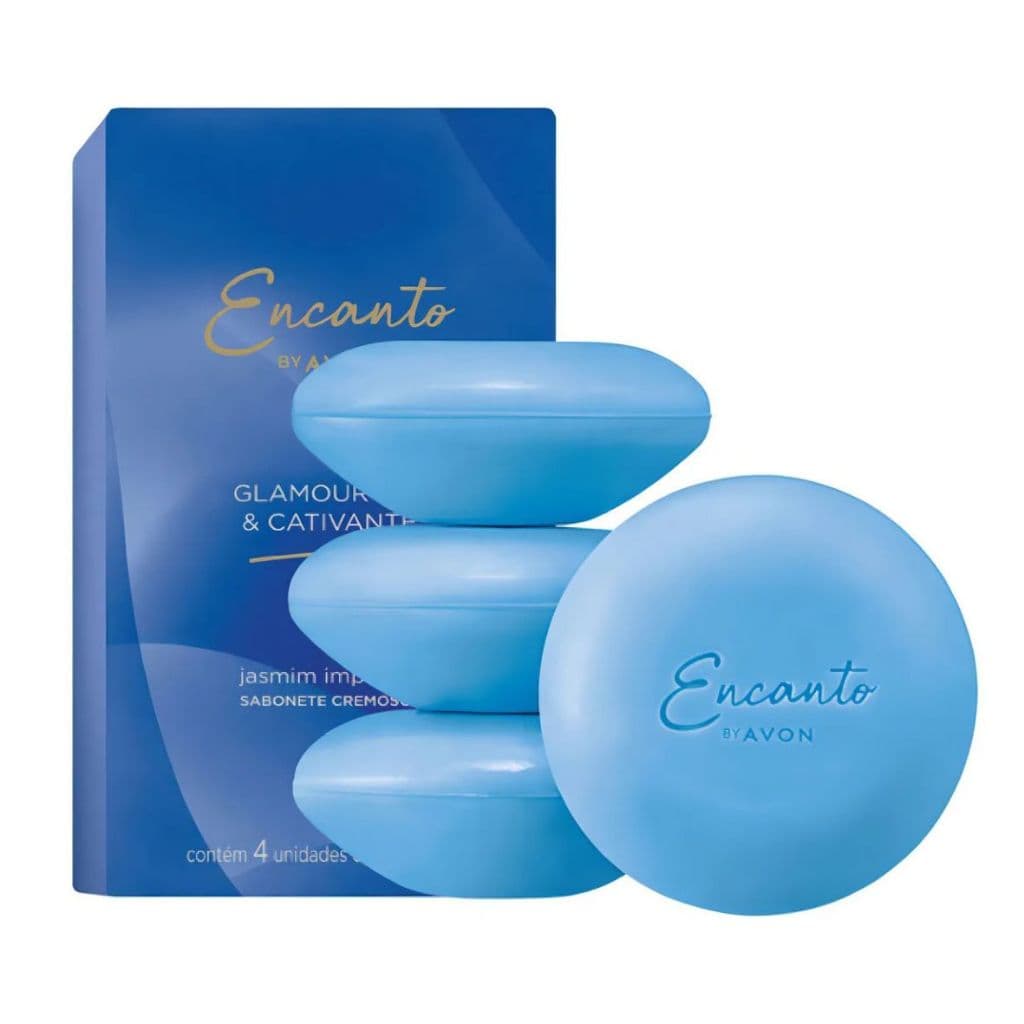 Caixa de Sabonetes Avon Encanto Jasmim Imperial – 4 Unidades 80g