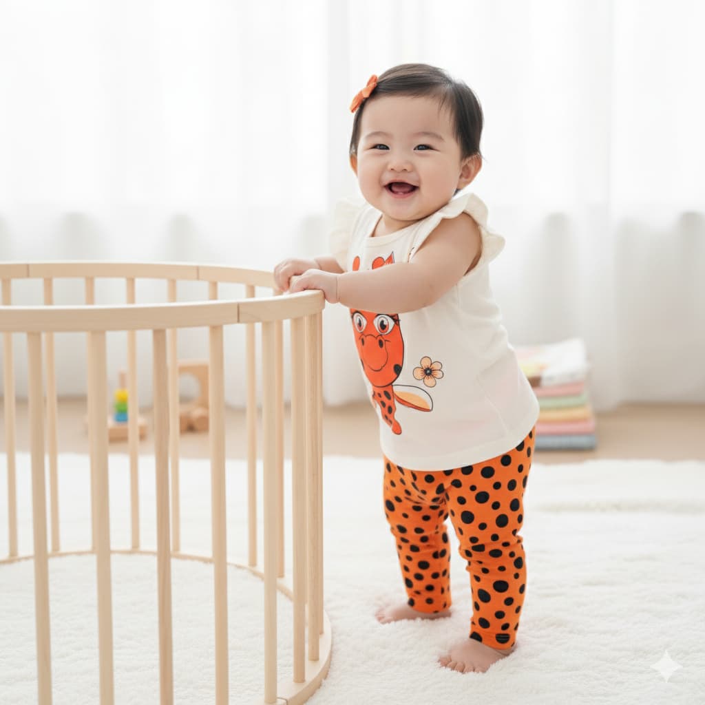 Conjunto de bebê menina girafinha 3 - 6 meses