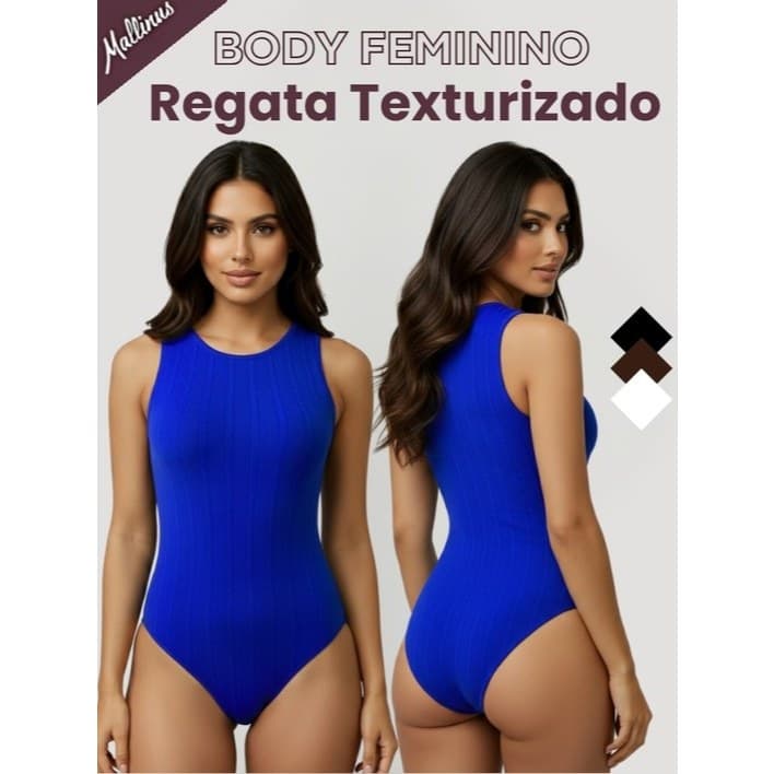 Body Feminino Regata Texturizado com Caimento Perfeito