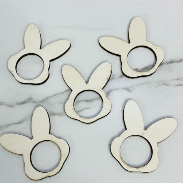 KIT 10 PORTA GUARDANAPOS EM FORMATO DE ORELHA DE COELHO MDF BRANCO MESA POSTA/PÁSCOA/DECORAÇÃO/ARTESANATO/PAPELARIA
