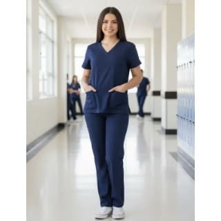 Pijama Cirúrgico Não Amassa Seca Rápido Unissex Uniforme Profissional Gola V 10