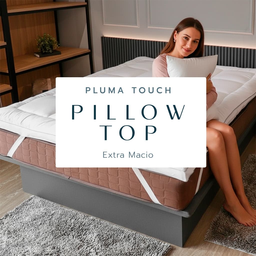 Pillow Top Pluma Touch Extra Macio 1000g/m²