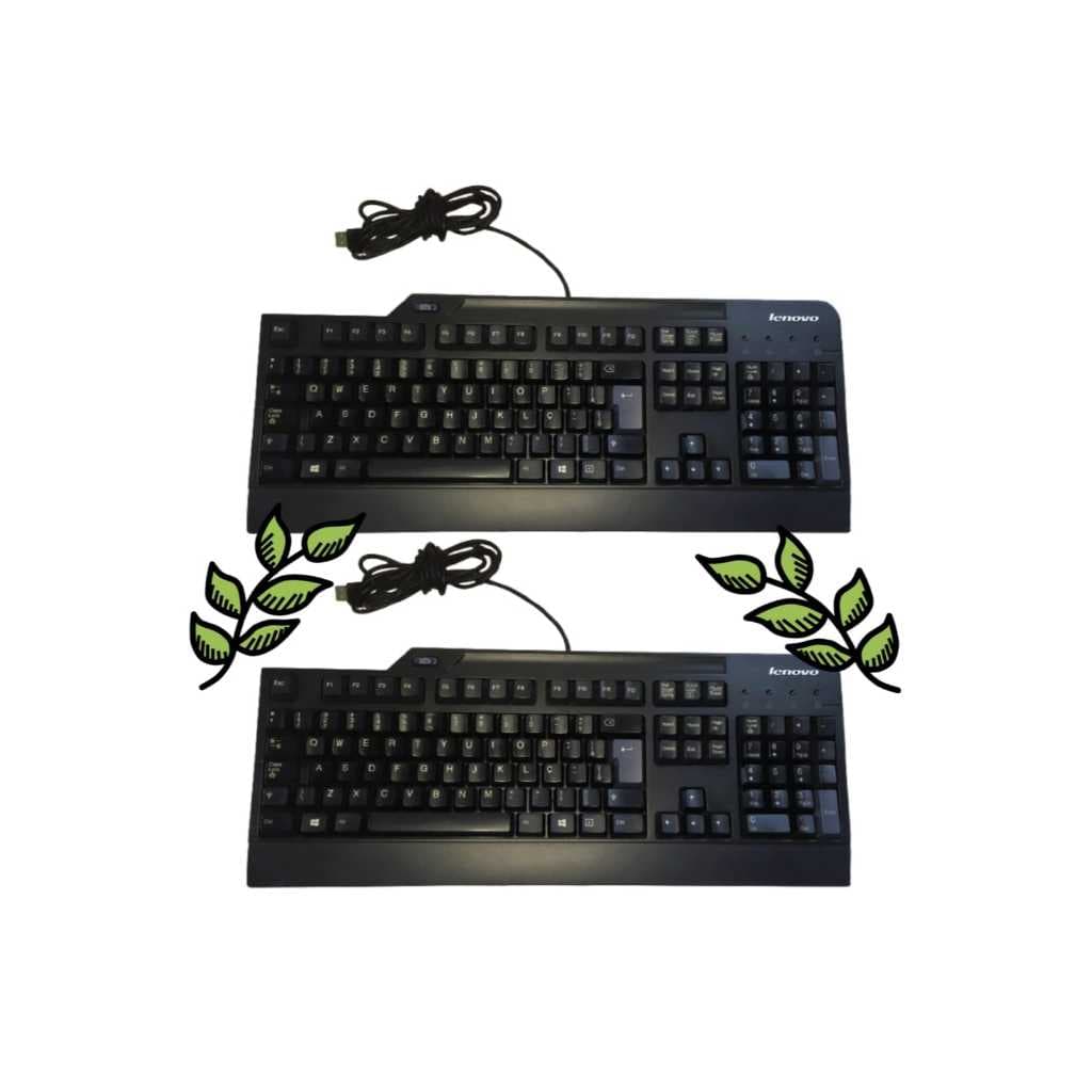 2 Teclados USB LENOVO KUS0866 semi-novo ÓTIMO PARA DIGITAÇÃO