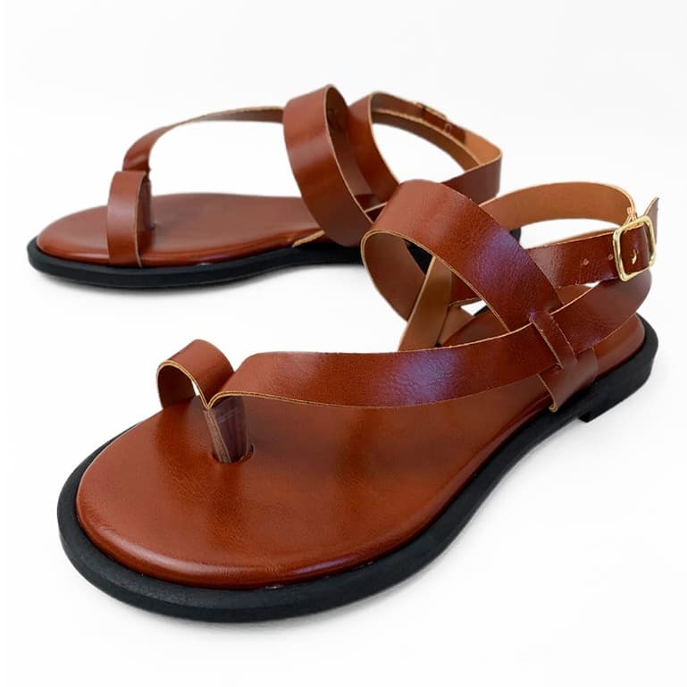 Sandália Feminina de Dedinho Rasteirinha Rasteira da Moda Sandália Feminina com Fivela Ref. 037/24
