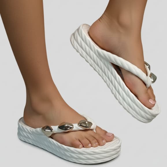 chinelo nuvem sandália feminina trança sandália plataforma