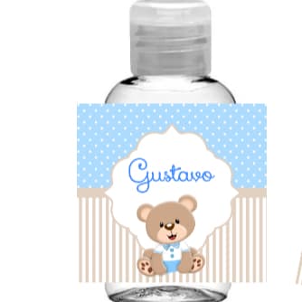 Adesivo para personalizar 3,5C x 3,3A (indicamos para frascos 30ml) Ursinho Bailarina ETC