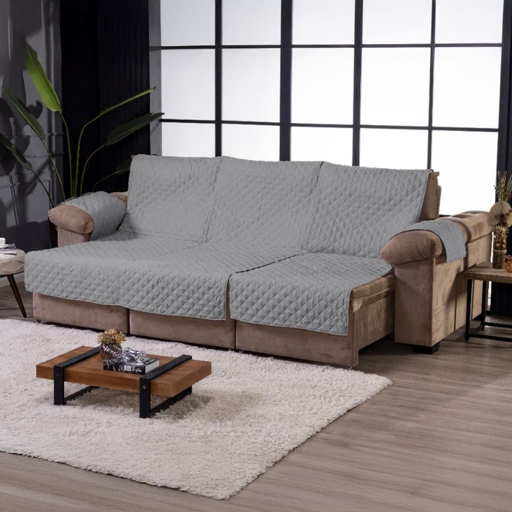Protetor De Sofá Retrátil De 3 Lugares 2,40m x 2,40m Elegance Com Porta Objetos
