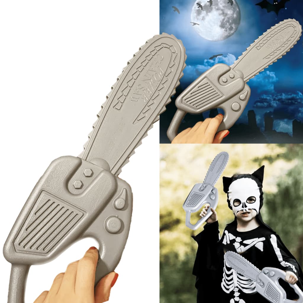 Motoserra De Plástico 40cm Halloween Jason Carnaval Festa Fantasia Homem da Serra Elétrica Acessório Assassinato Terror