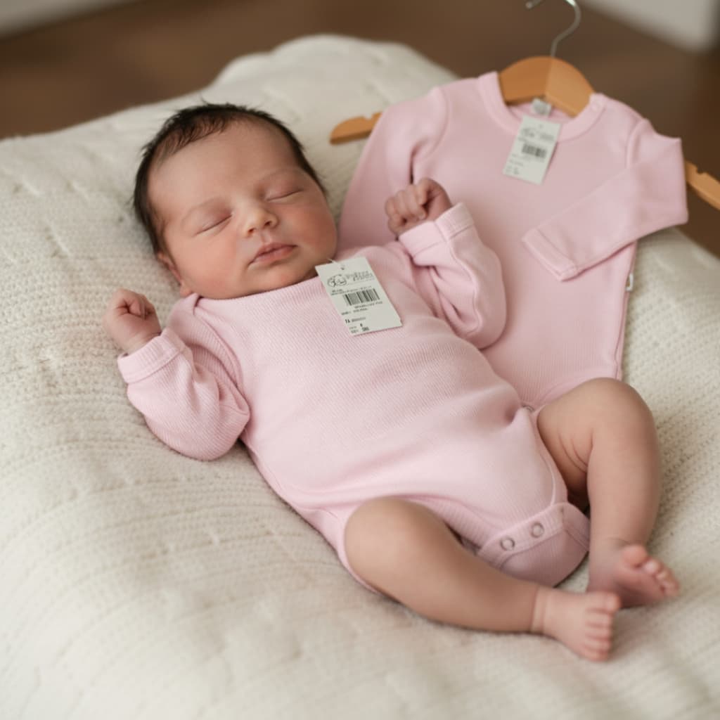 Kit 2 Body Rosa Manga Longa - Baby Duck Comfort - 100% Algodão