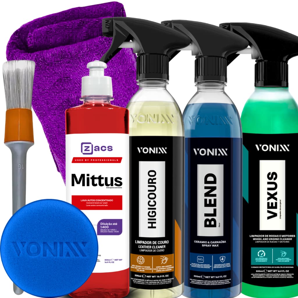 Kit Limpa Rodas Shampoo Mittus Higicouro Blend Spray Vonixx