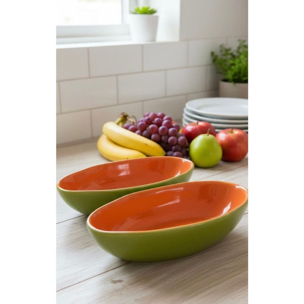 bowl fruta mamão papaia cerâmica 400 ml 2 unidades.