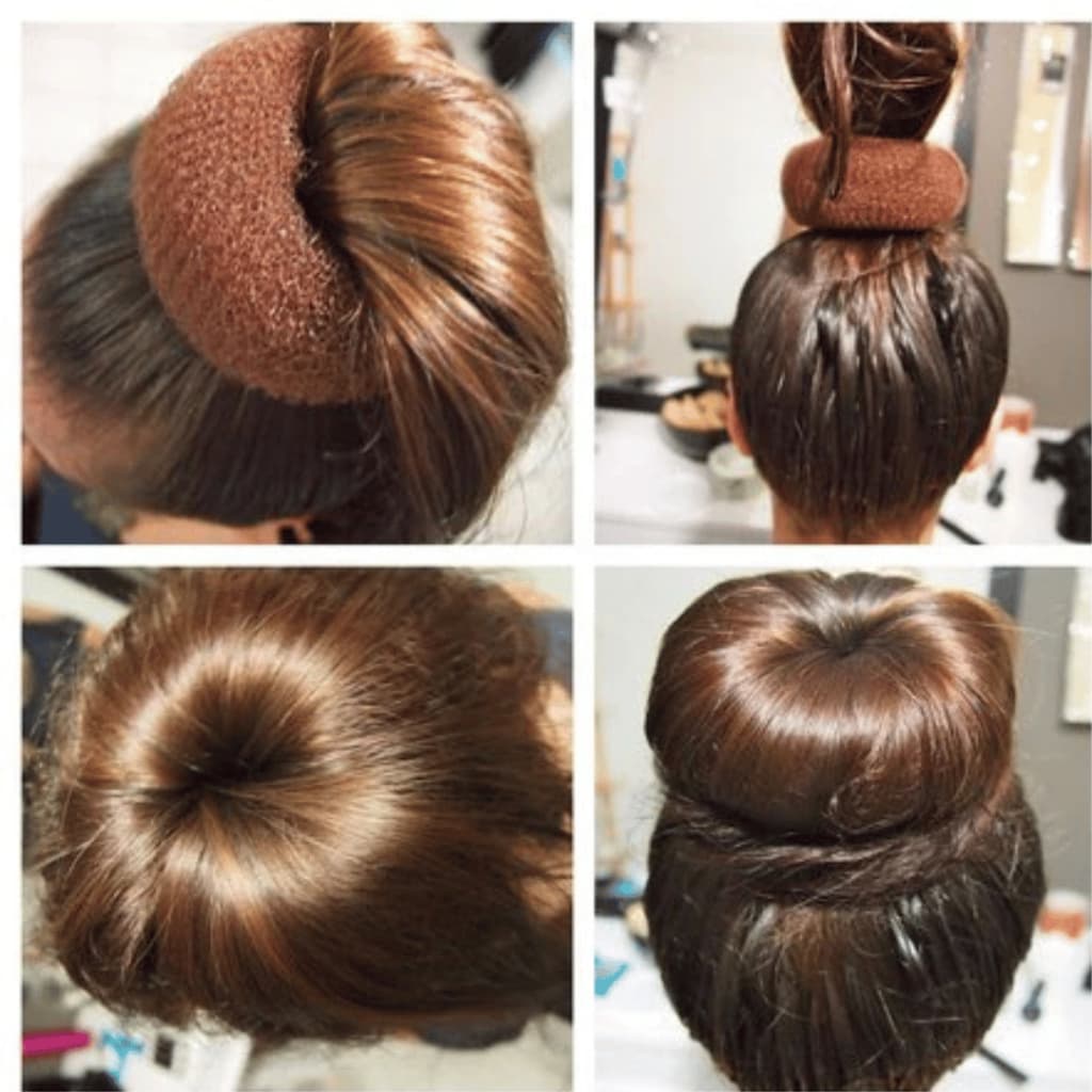 Esponja Rosquinha Para Coque Donut HairAcessórios Para Cabelo Mulheres Rosquinha xuxinha Modeladora elastico rabico