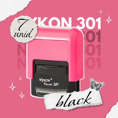 7 Carimbos Nykon 301 - Black - Enviar os dados imediatamente