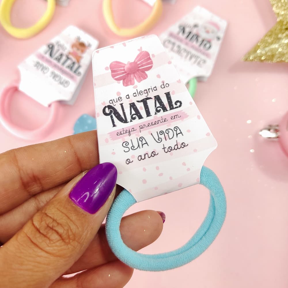 LEMBRANCINHA NATAL 50 unidades elástico de cabelo/xuxinha de cabelo
