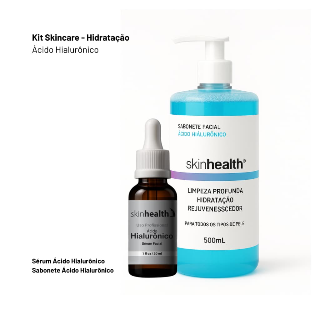 Kit Skincare - Ácido Hialurônico - Sabonete Facial e Sérum Facial Skinhealth