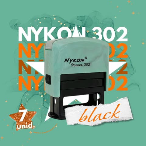 7 Carimbos Nykon 302 - Black - Enviar os dados imediatamente