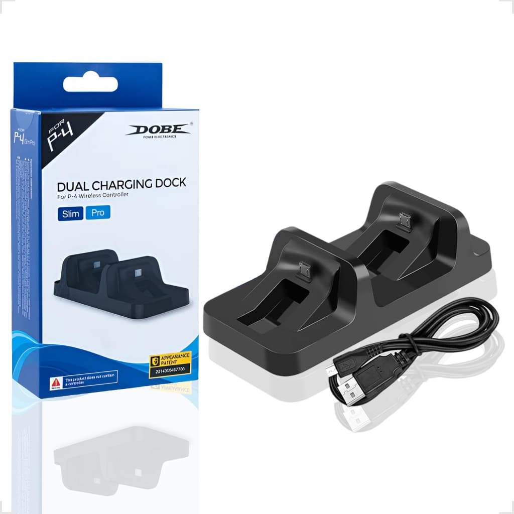 Base Dock De Carregamento Duplo De Controle PS4/PS4 Pro/PS4 Slim DOBE TP4-002