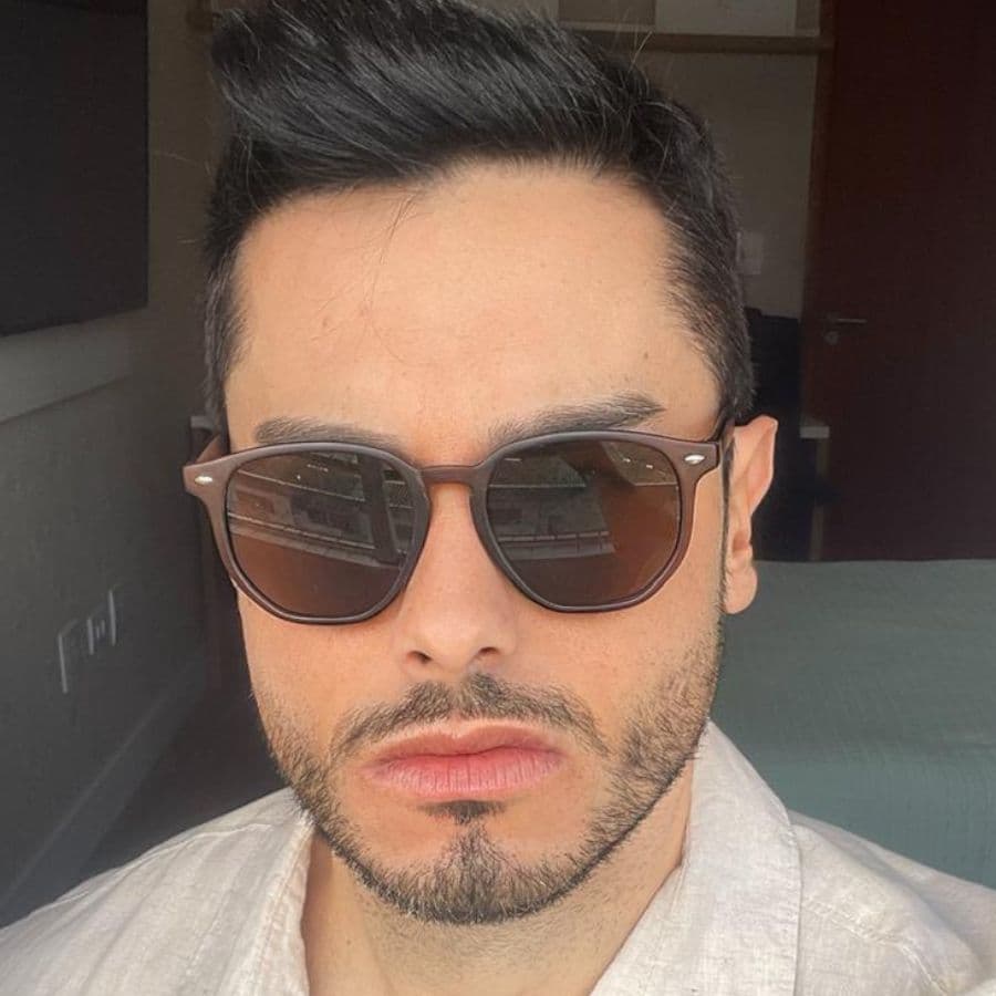 oculos famoso masculino fosco hexagonal preto escuro lente polarizada clássica degradada lojax
