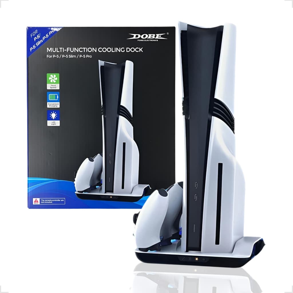 Multifuncional Base Carregador De Controle Cooler Suporte Console PS5/PS5SLIM/PS5PRO Dobe TP5-05102