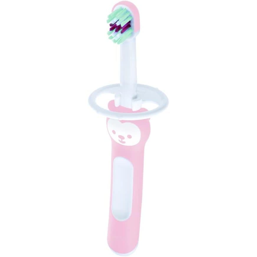 Escova De Dente Infantil Mam Baby's Brush 6+ Meses Cor Rosa ENVIO IMEDIATO NOTA FISCAL