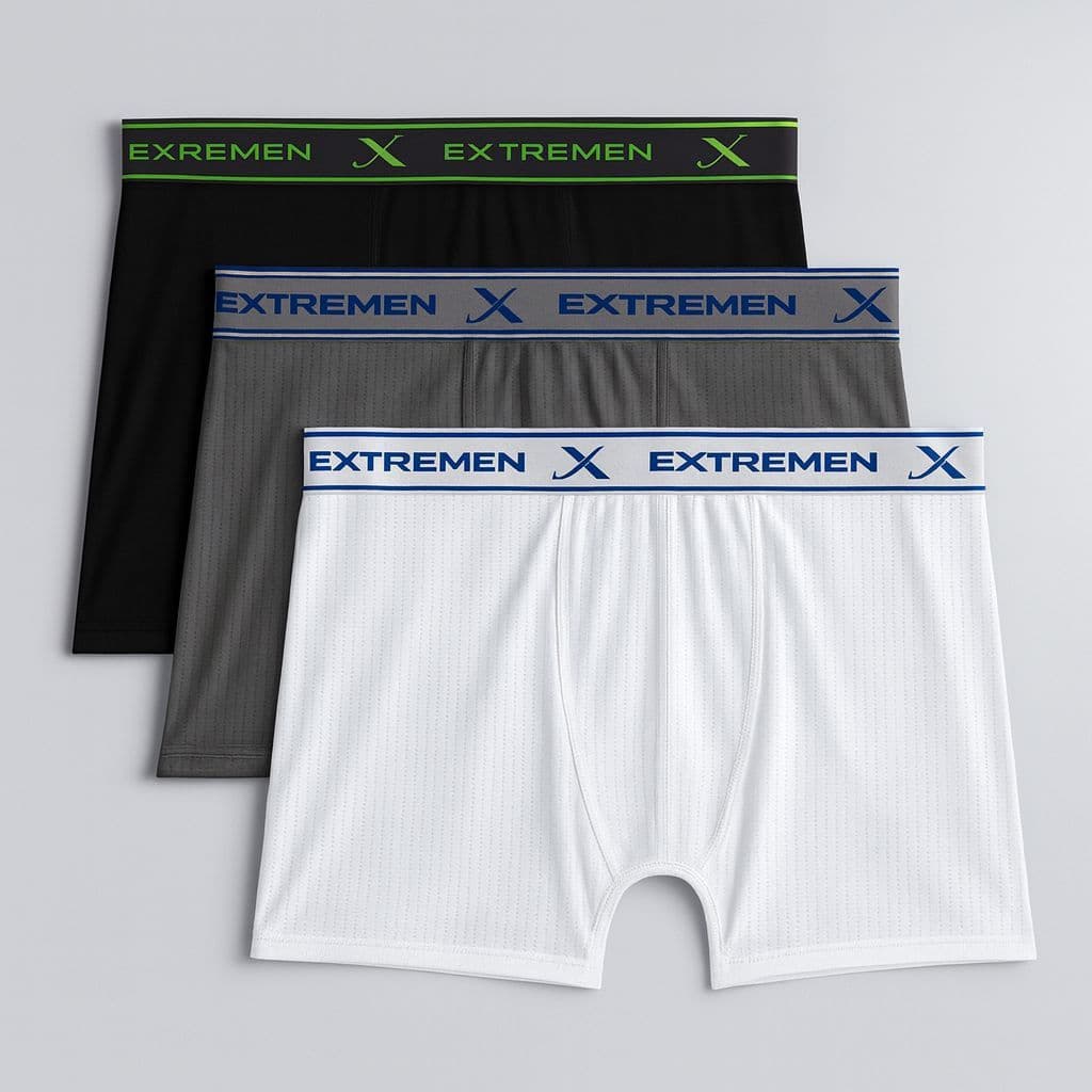 Kit 5 Cuecas Boxer DRY FIT Premium Respirável Microfibra Confortavel Modelo Grande Adulto Plus Size