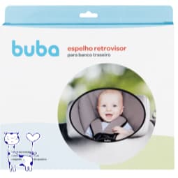 Espelho Retrovisor Buba para Banco Traseiro Bebê no Carro Segurança e Visão Panorâmica