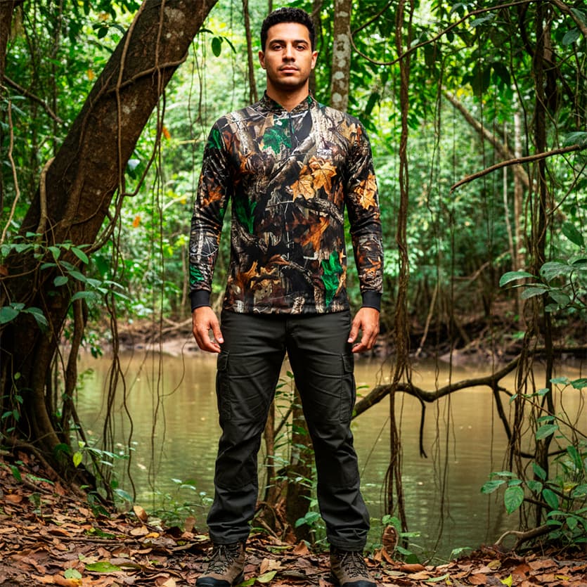 Camisa Camiseta Blusa Pesca Proteção Solar Uv50 Pqs II Ref 04