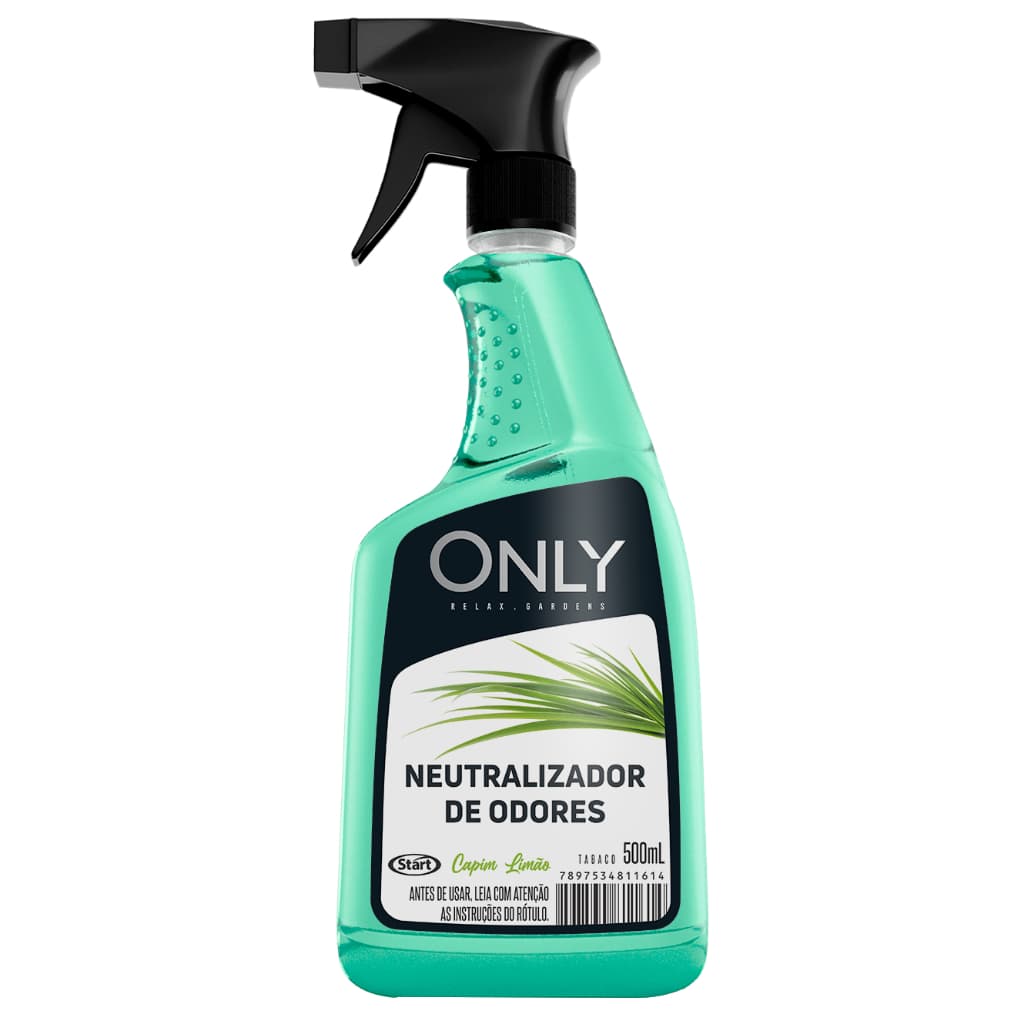 Aromatizante Neutralizador Odores Tabaco Mofo Urina Capim Limão Only Spray Tira Cheiro Cigarro 500ml