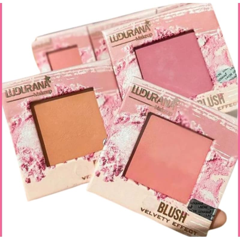 Blush Ludurana Velvety Effect Original - Alta Pigmentação e Acabamento Matte - 4 Cores Lindas - Maquiagem