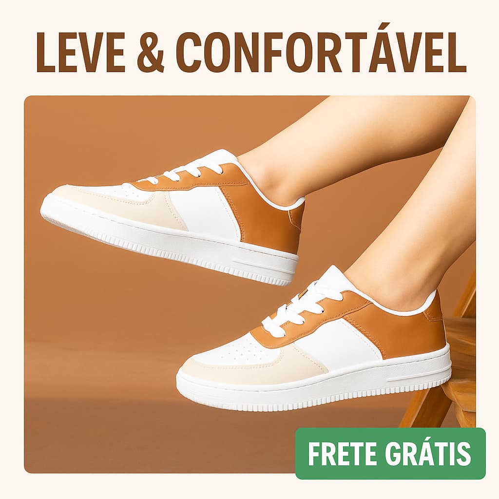 Tênis Feminino Branco Casual Confortável Leve Macio Antiderrapante Durável Qualidade