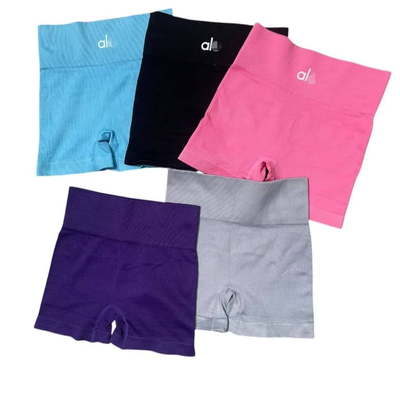 KIT 3 SHORTS ACADEMIA FITNESS YOGA ALLO TREINO CINTURA ALTA POLIAMIDA CORRIDA ZERO TRANSPARENCIA