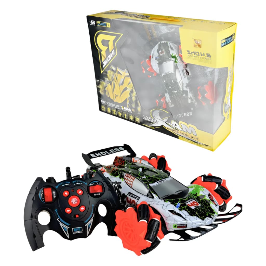 Carrinho Controle Remoto Brinquedo 4x4 Recarregável Com Led Branco Piloto