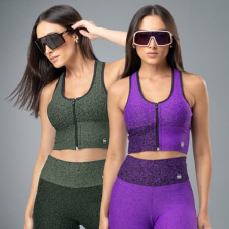 Top Zíper Jacard Promoção Fitness Academia Confortável Bojo removível Compressivo Alongado Academia