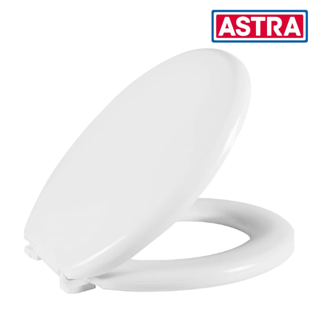 Assento Almofadado Branco Oval Astra Banheiro