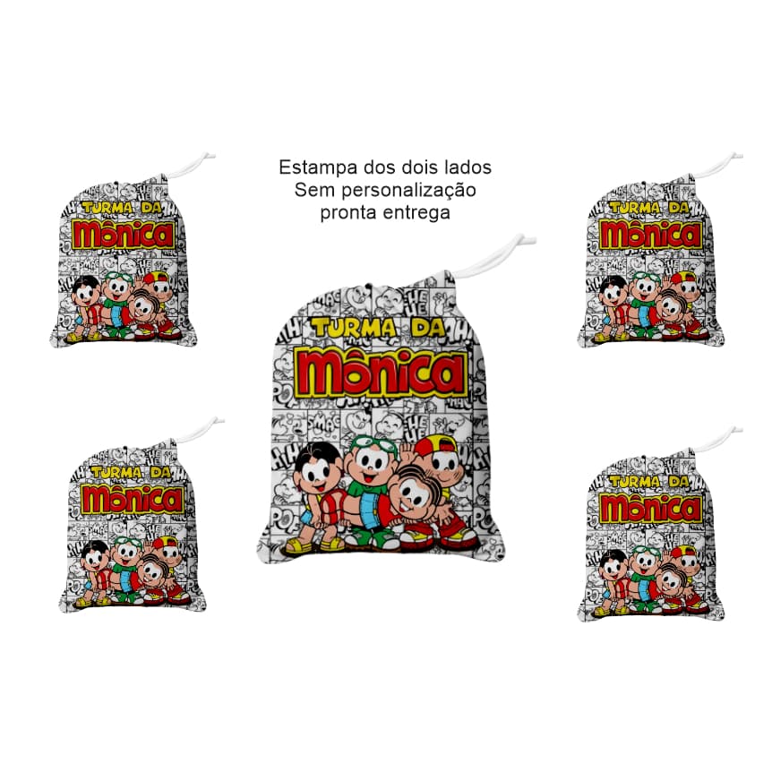10 Saquinho Surpresa 20x15 Lembrancinha Estampado dos dois lados