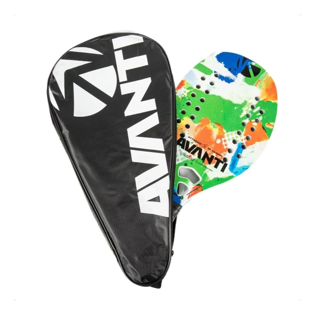 Raquete De Beach Tennis Avanti Atacco - Full Carbon 3k Branco