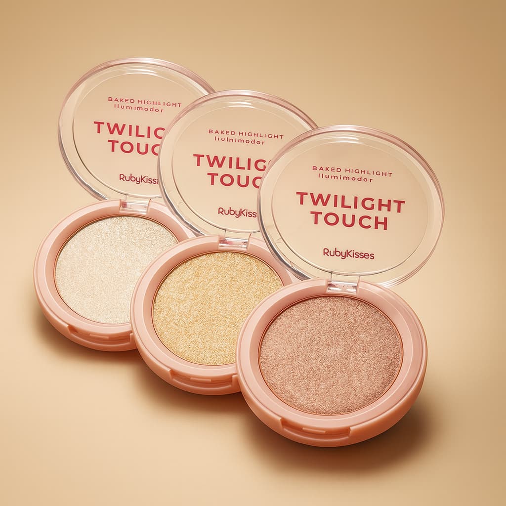 Iluminador e Sombra Facial 2 em 1 Maquiagem Multifuncional Twinkle Touch Ruby Rose