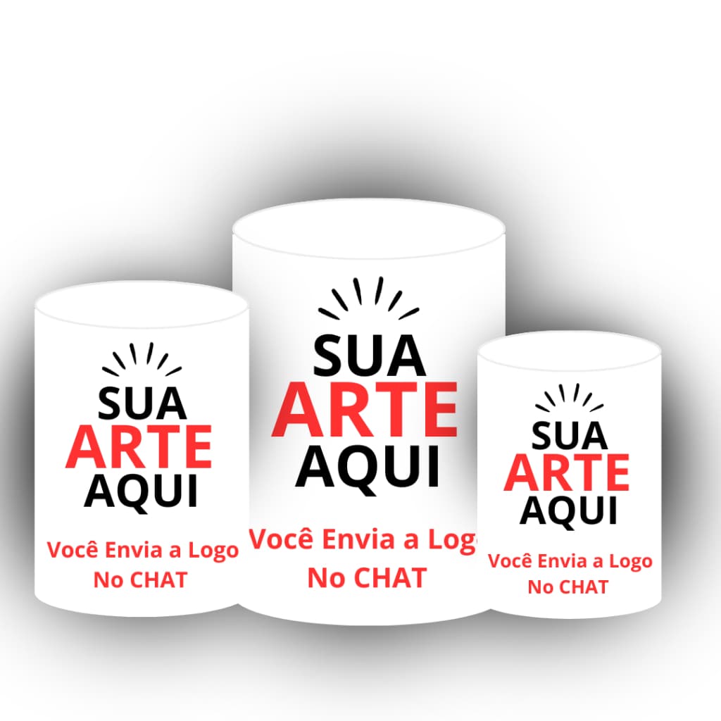 Trio de capas para cilindros personalizado sua arte time tema favoritos
