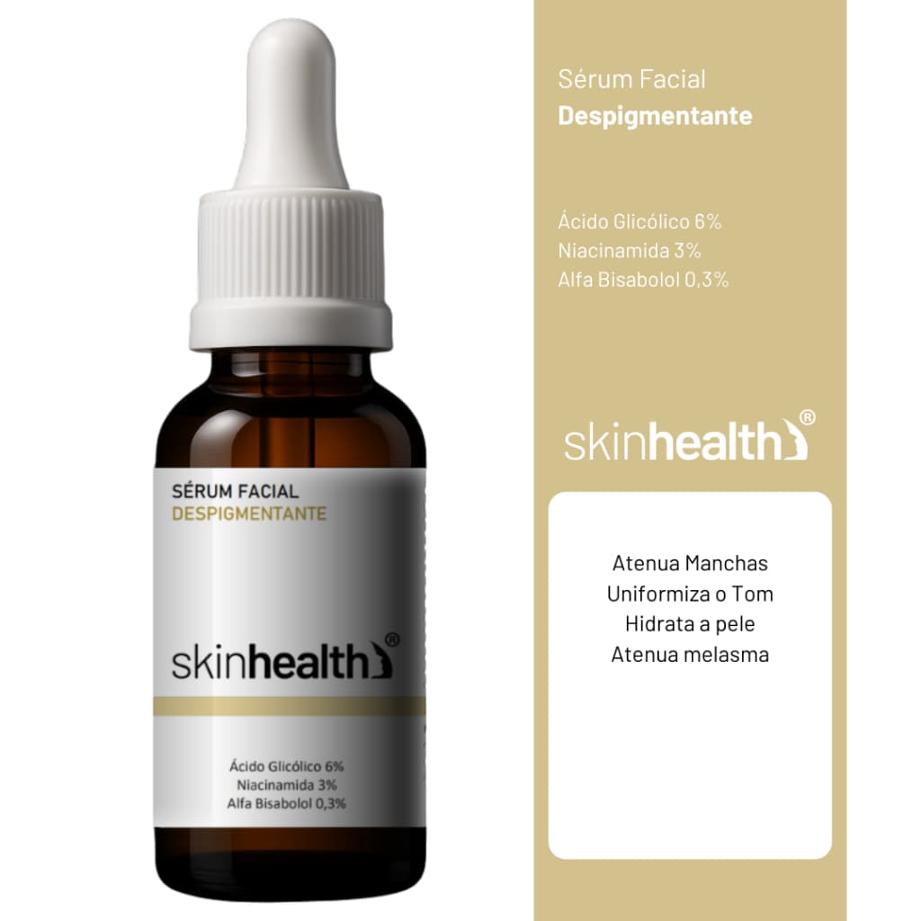 Sérum Facial Despigmentante 3x1 Glicólico 6% Skinhealth 30ml