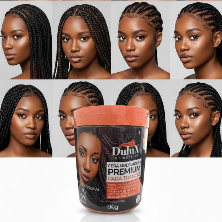 Cera Modeladora 1KG Profissional Tranças Forte Fixação