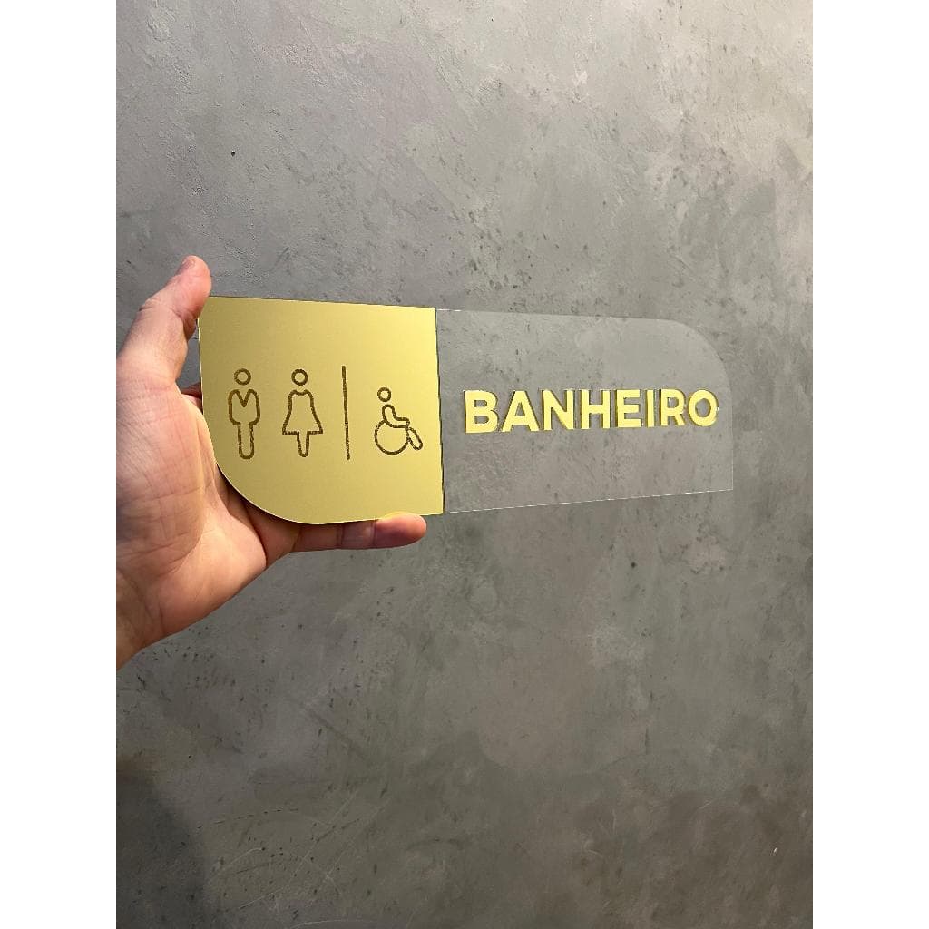 Placa de Porta Personalizada em acrílico espelhado Identificação Sinalização Consultório, Sala, Banheiro Acrílico