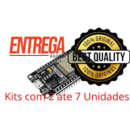 KIT 2 Ate 7 Un ESP32 Placa Esp32 Wifi / Bluetooth 30 Pinos soldados Tipo C