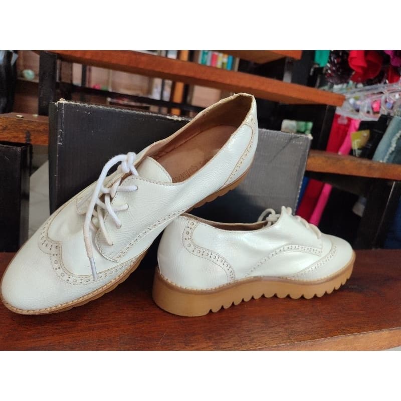 Sapato Feminino Oxford Branco Calçado Feminino Tênis Feminino